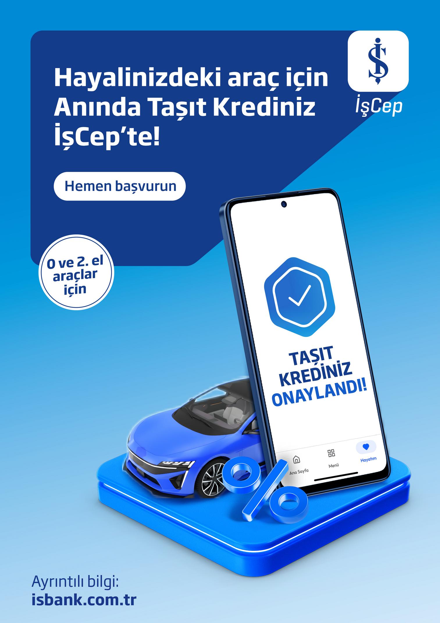 İş Bankası Anında Taşıt Kredisi kampanya g&ouml;rseli 2