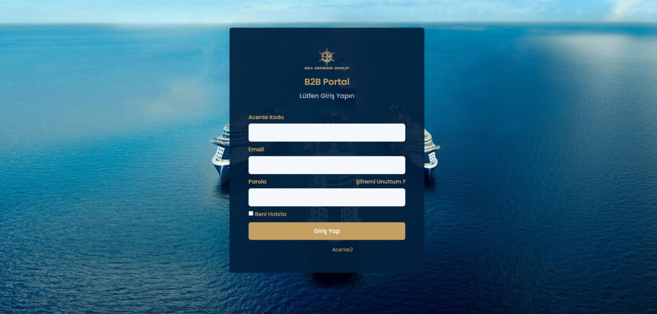 Sea Genesis Group SGGBOOK acente portalı duyuru g&ouml;rseli