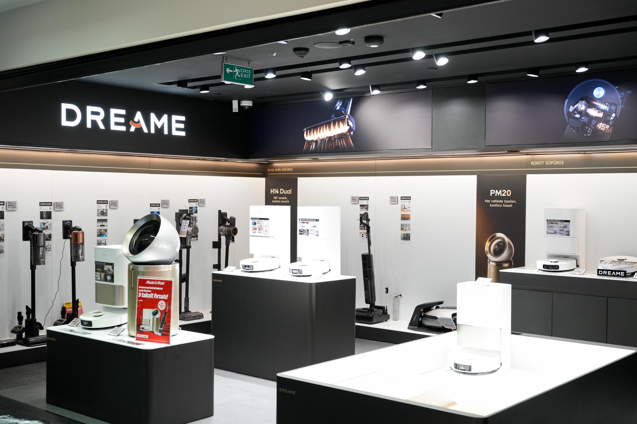 Dreame T&uuml;rkiye Zorlu AVM MediaMarkt &uuml;r&uuml;n deneyim alanı