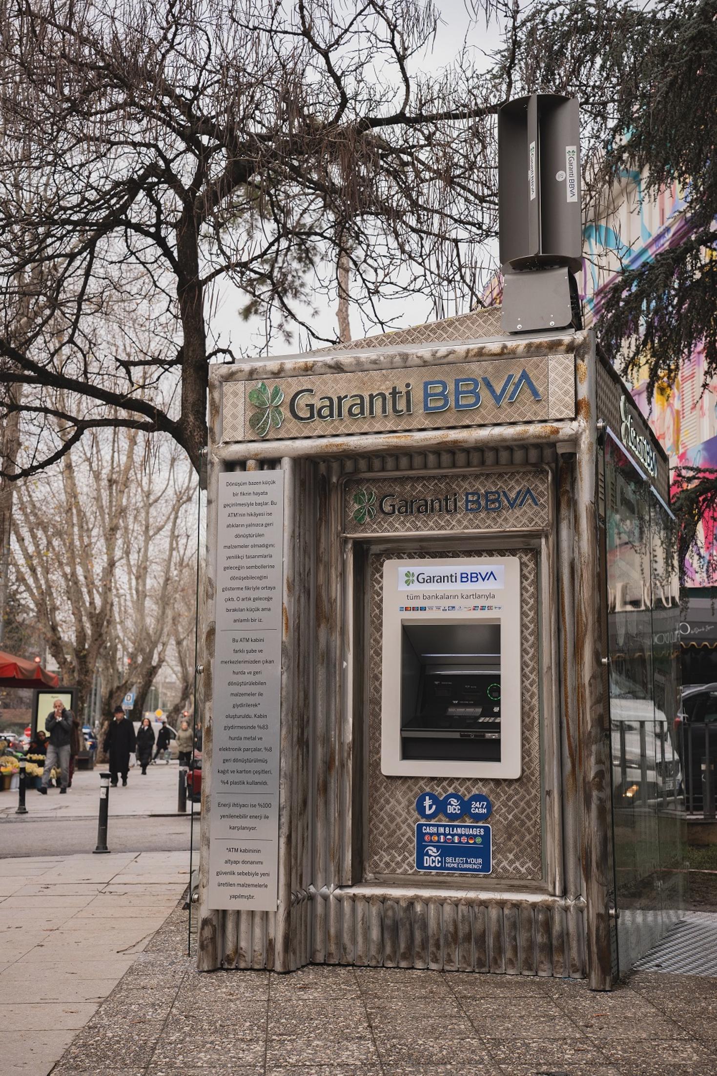 Garanti BBVA&rsquo;nın s&uuml;rd&uuml;r&uuml;lebilir ATM&rsquo;si &ndash; detay