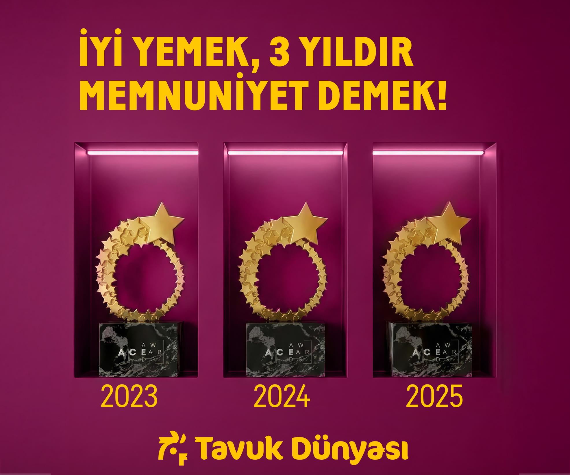 Tavuk Dünyası A.C.E Awards Diamond ödülü duyurusu 2