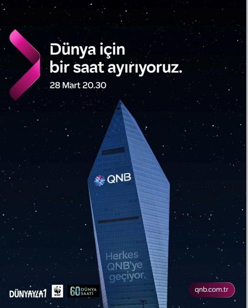 QNB Türkiye Dünya Saati’nde Işıklarını Kapattı