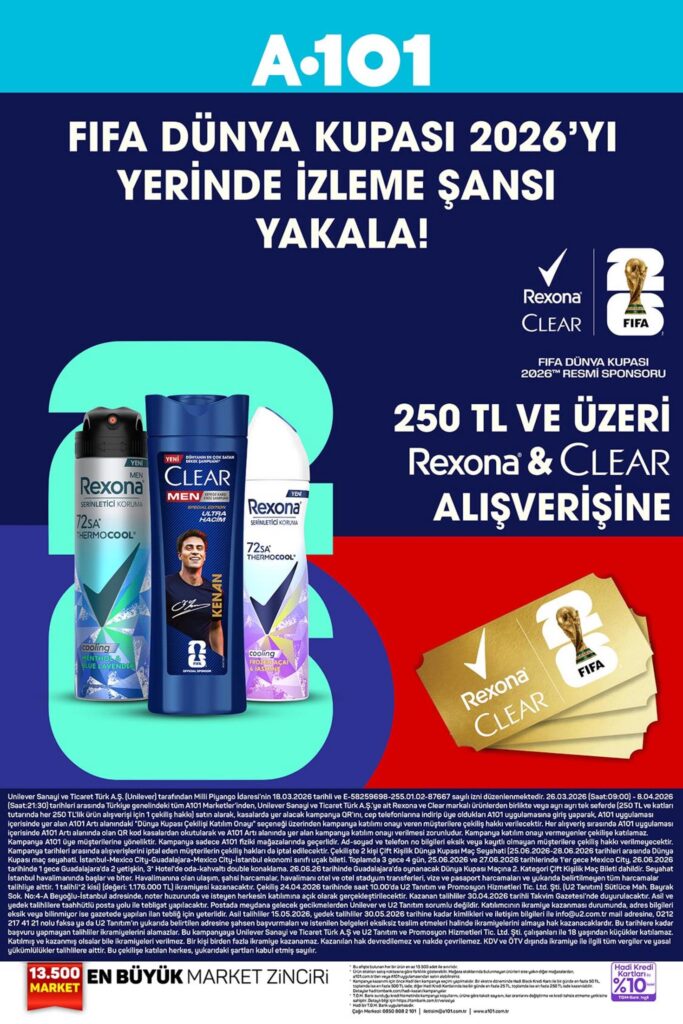 A101, Rexona ve Clear’dan FIFA 2026 Çekilişi