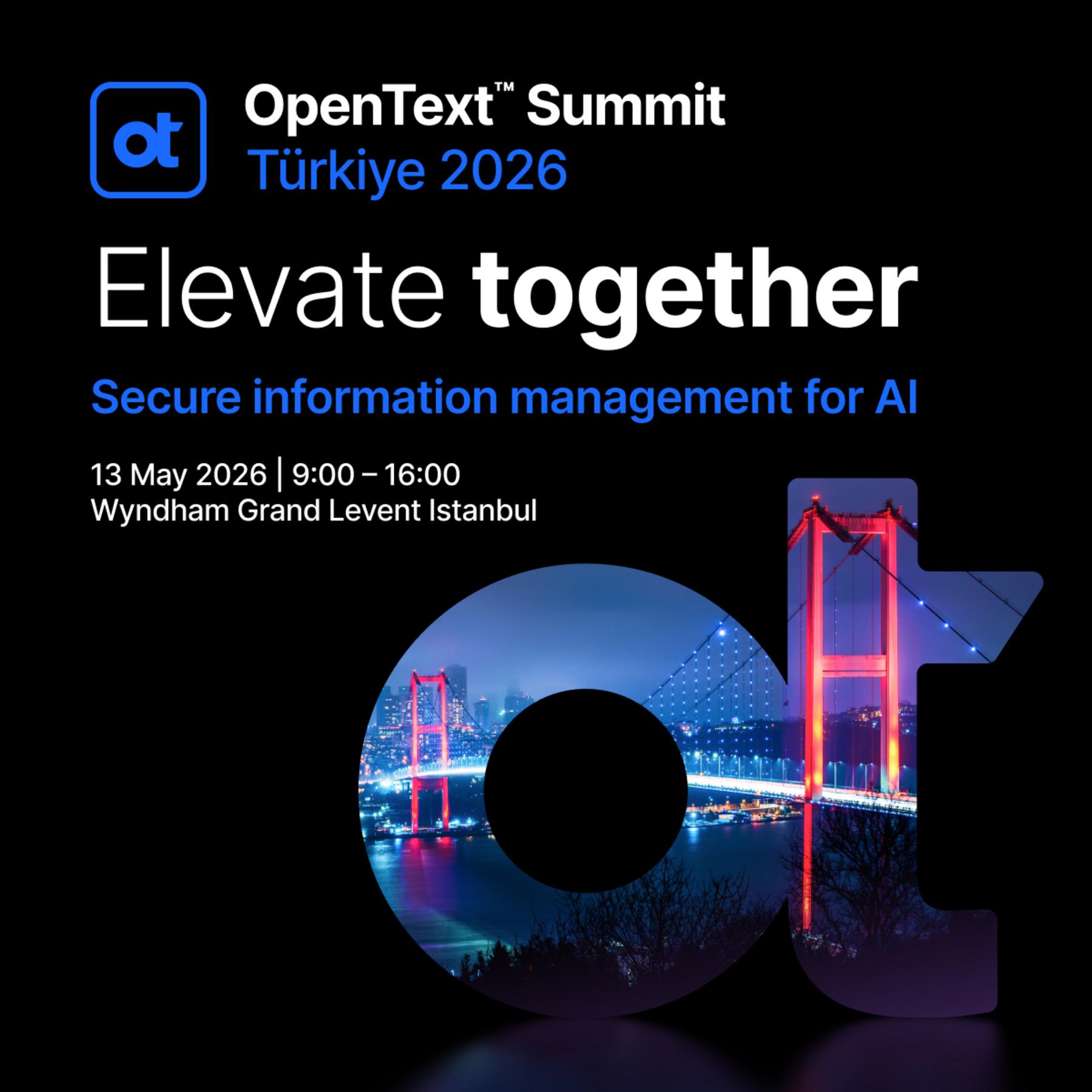 OpenText Summit Türkiye 2026 etkinliği görseli