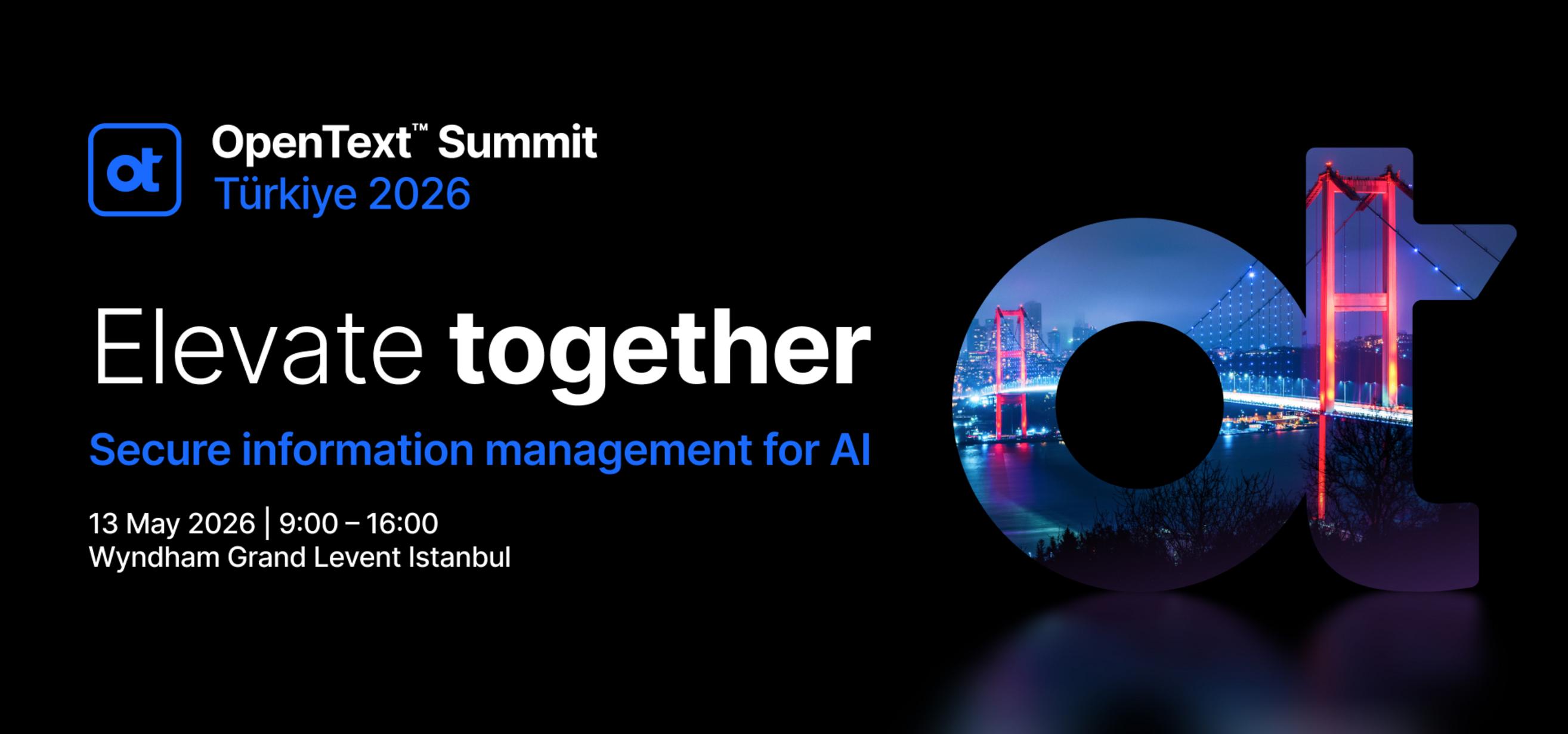 OpenText Summit Türkiye 2026 duyuru görseli