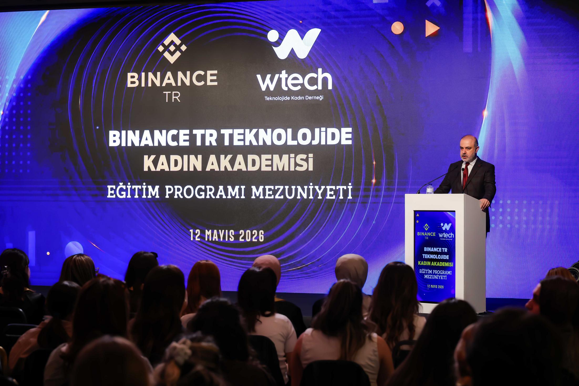 Binance TR Teknolojide Kadın Akademisi mezuniyet töreninden bir kare