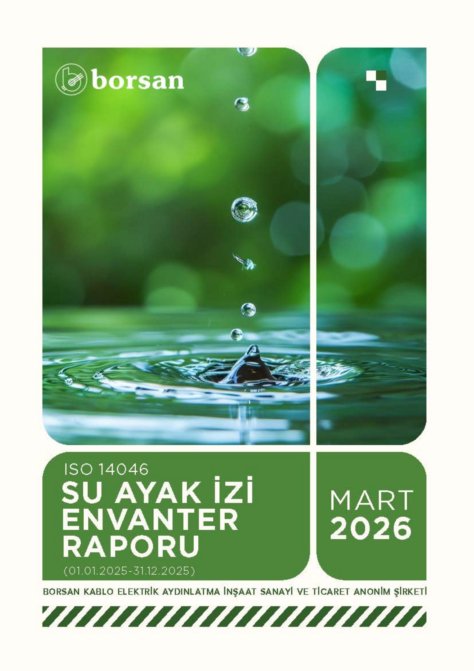 Borsan Kablo 2025 Su Ayak İzi Raporu – görsel 1
