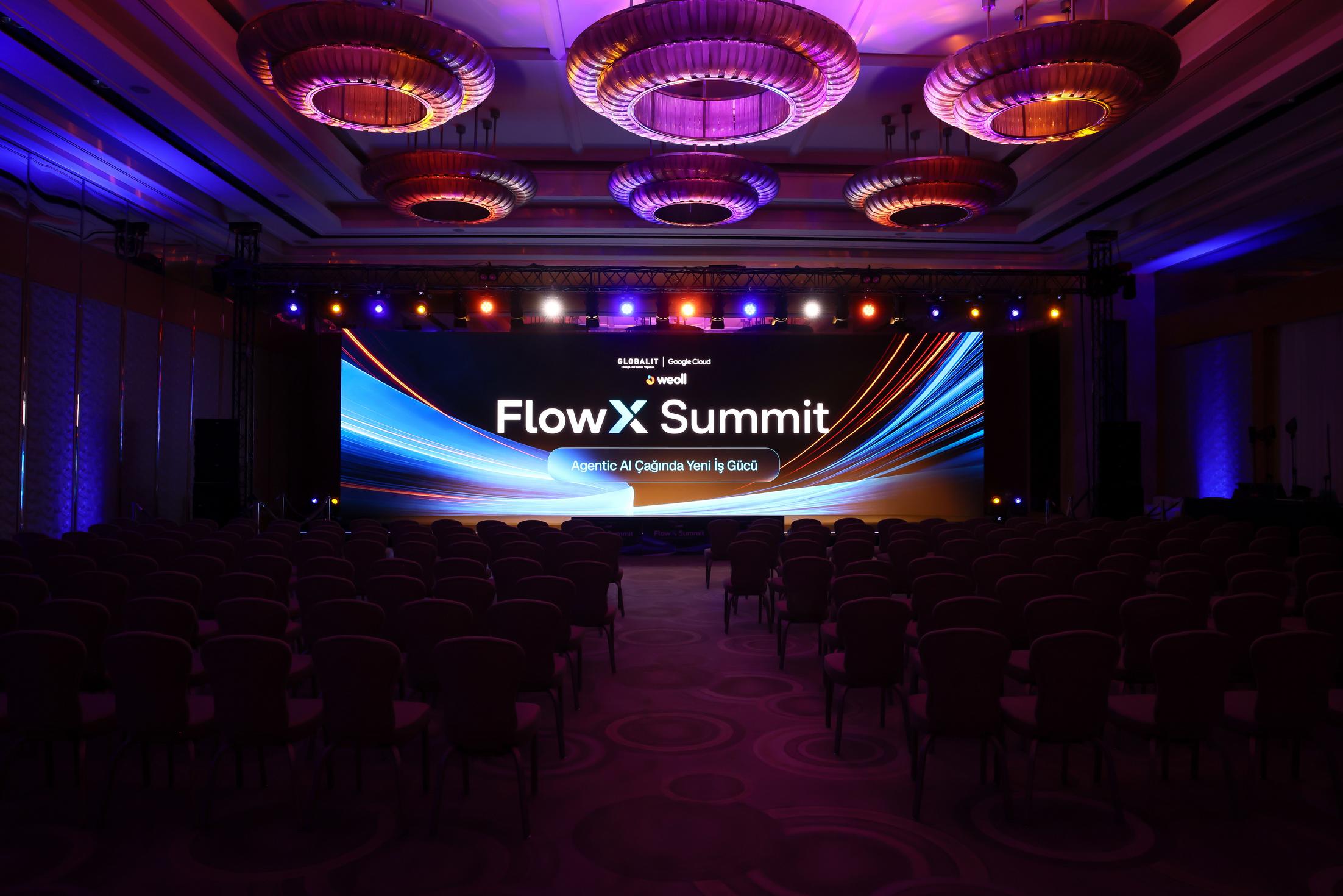 FlowX Summit 2026 etkinlik görseli - salon ve katılımcılar