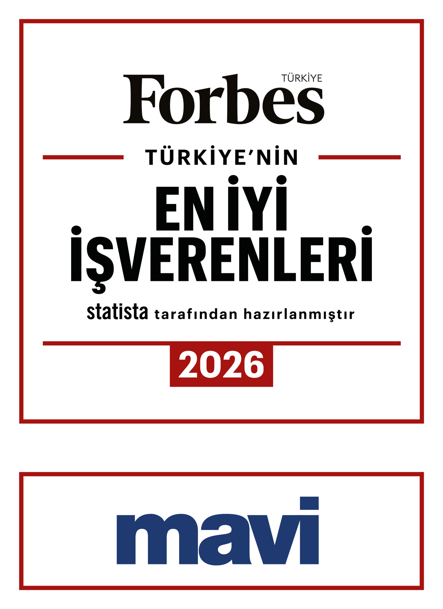 Mavi Forbes Türkiye En İyi İşverenleri 2026 görseli
