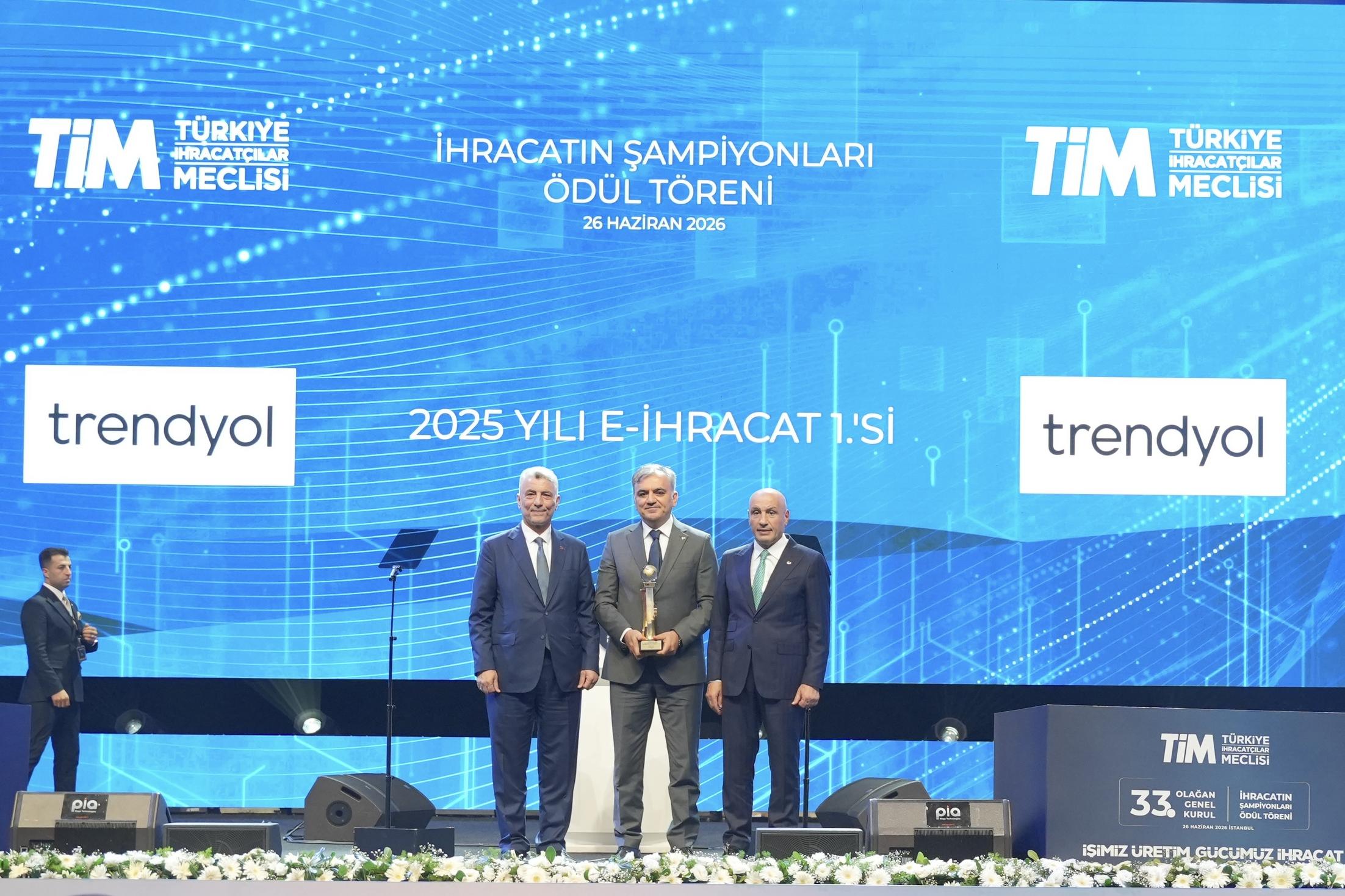 Trendyol e-İhracat Şampiyonu ödül töreni 2
