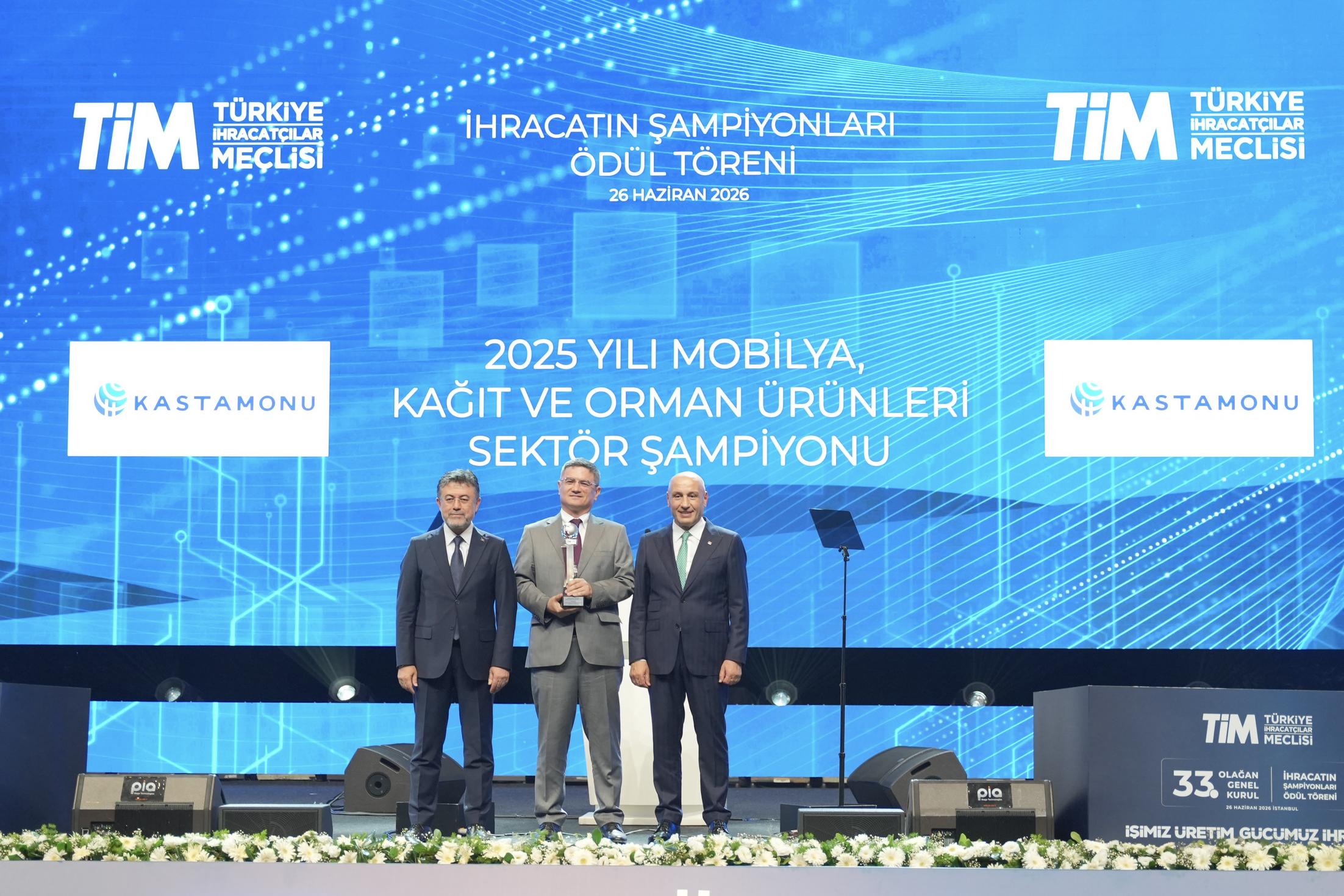 Kastamonu Entegre, TİM İhracat Şampiyonu ödülünü aldı