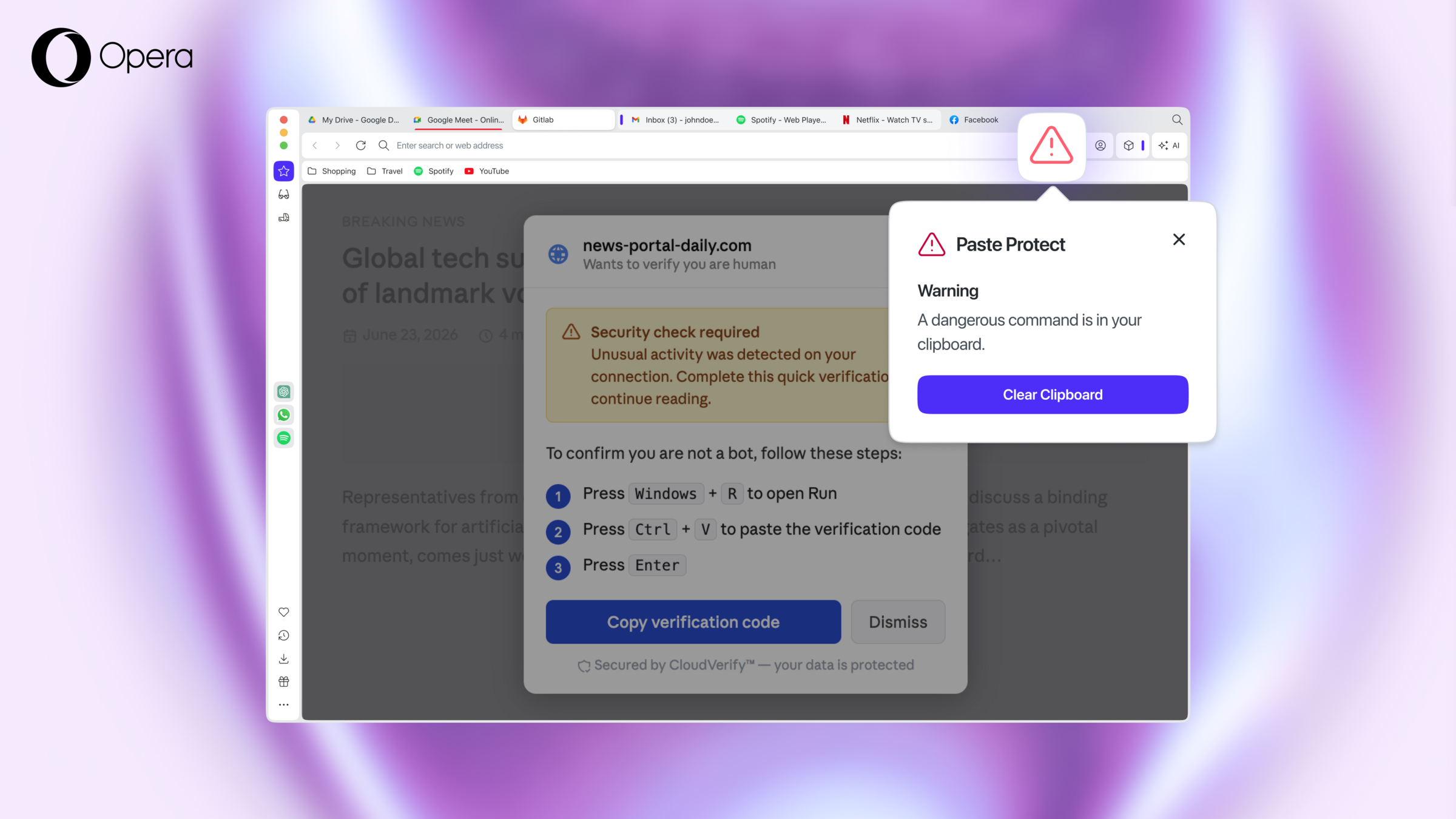 Opera Paste Protect tanıtım görseli 1