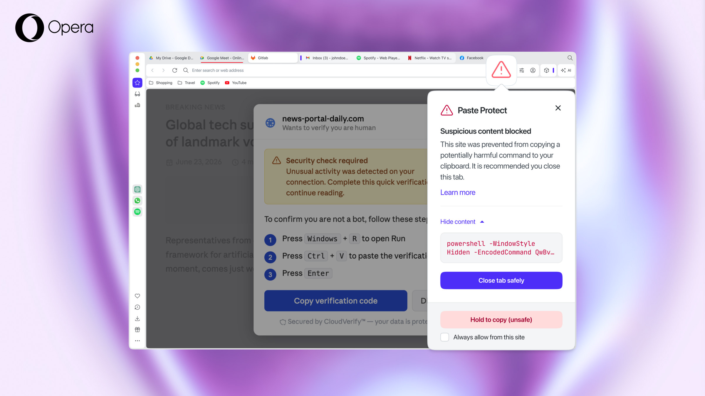 Opera Paste Protect tanıtım görseli 2