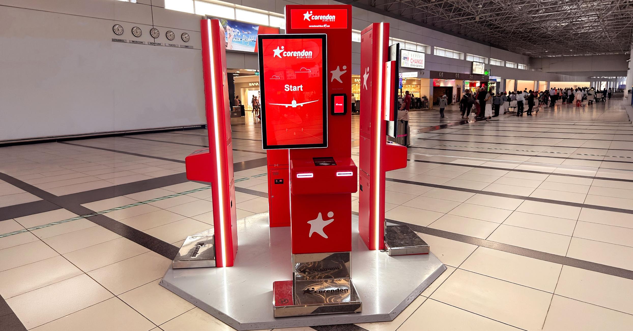 Corendon Airlines self check-in kiosk