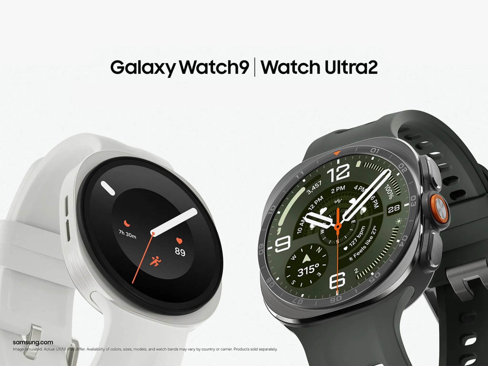 Samsung Galaxy Watch Ultra2 ve Watch9 ürün görseli