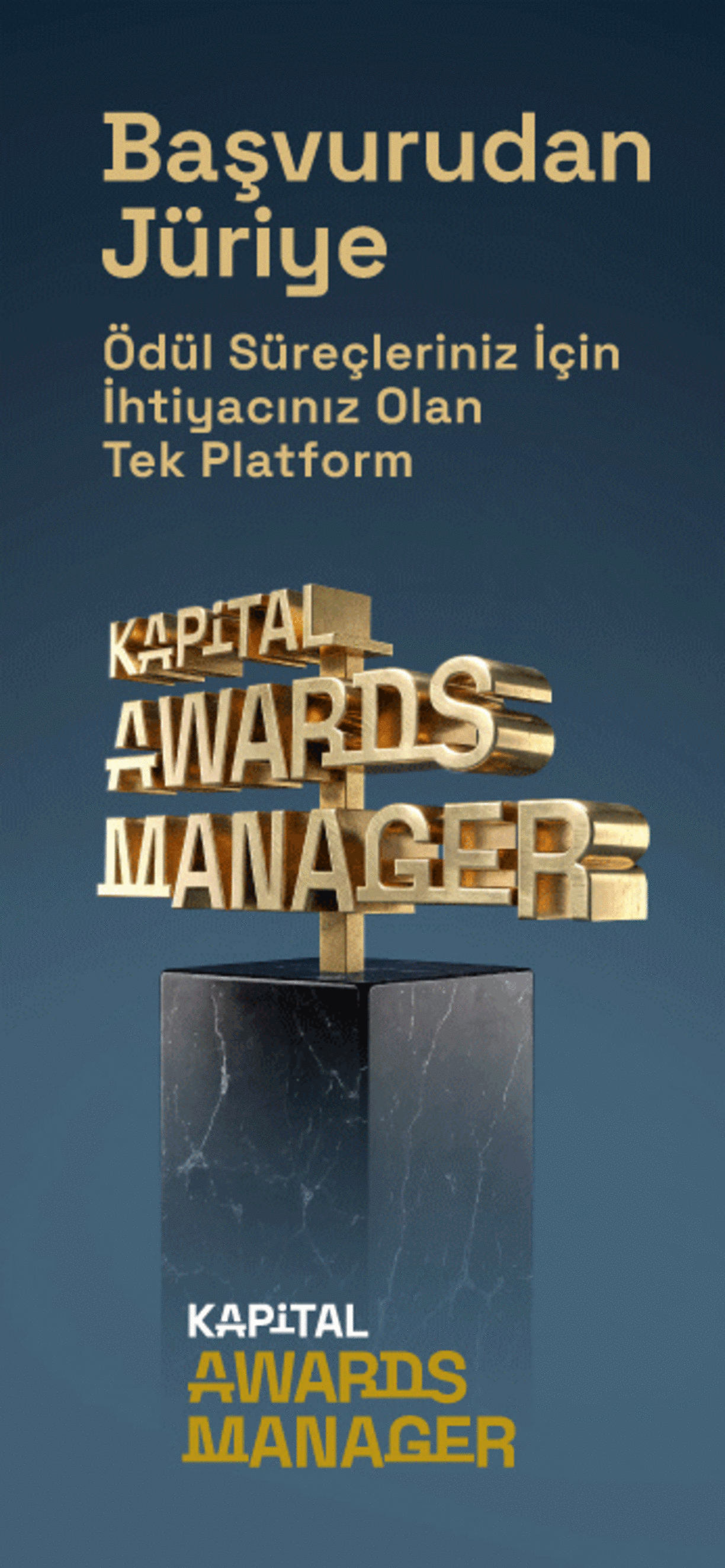 Kapital Awards Manager platform animasyonu