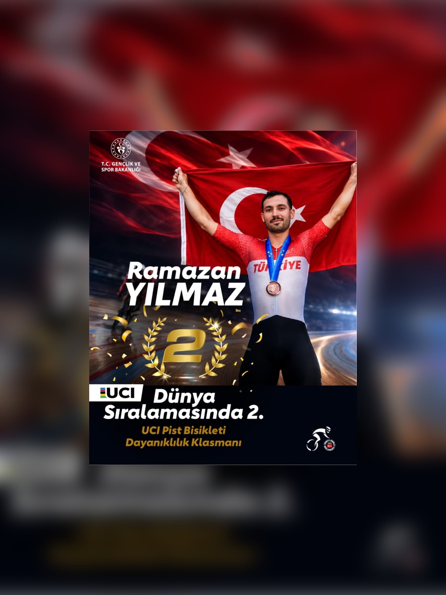 Ramazan Yılmaz, UCI pist bisikleti dünya sıralaması 2’ncisi