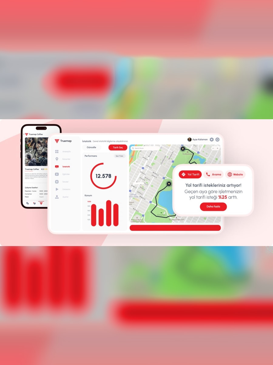 Truemap platformu — markaların dijital harita vitrini