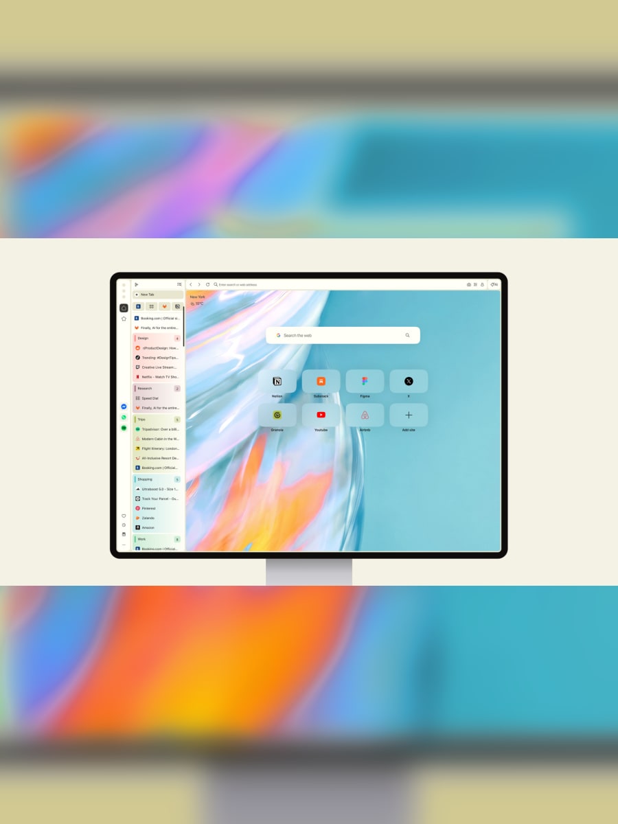 Opera One’da Dikey Sekmelerin yeni yerleşimi