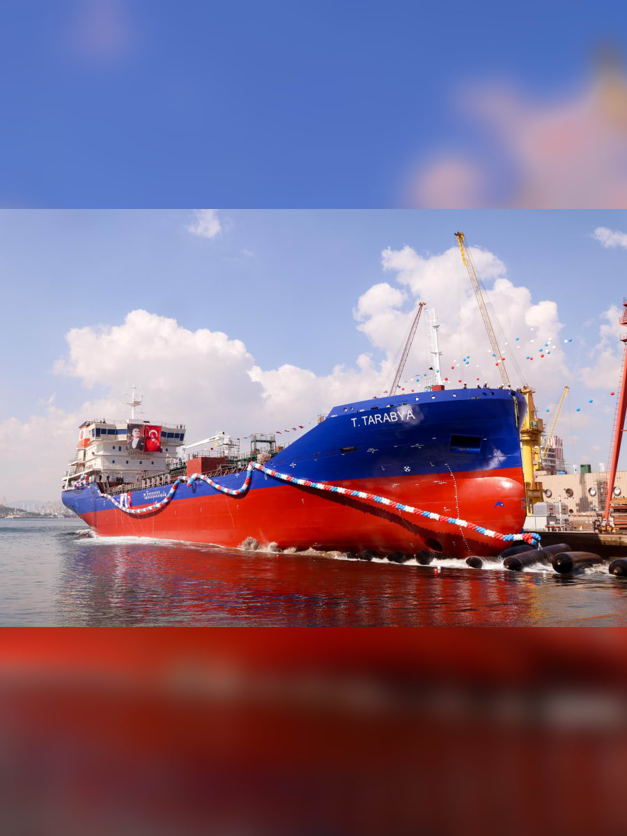 Ditaş’ın T.Tarabya kimyasal tankeri denize indirildi
