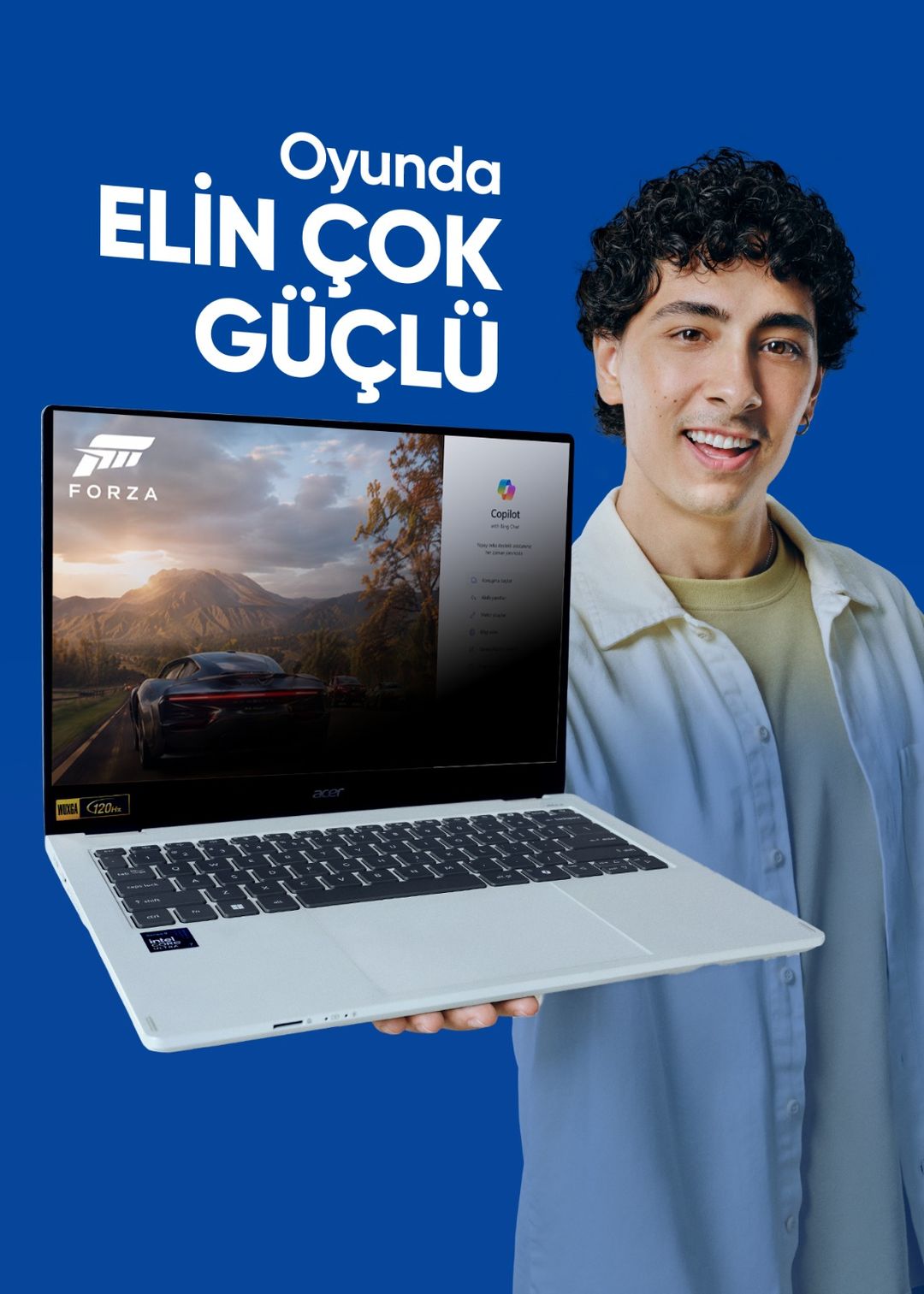 Elindeki Güç reklam filmi serisi: Oyunda Elin Çok Güçlü görseli, Acer Swift Spin 14 AI