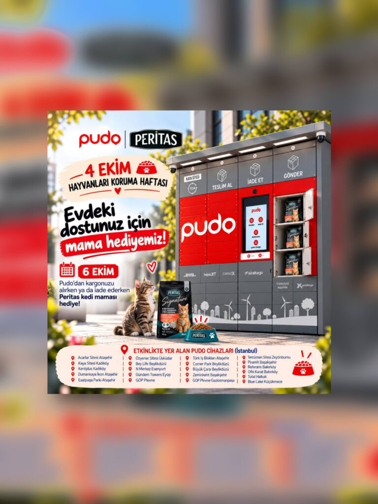 PUDO ve PERİTAS’tan 6 Ekim’de Mama Hediyesi
