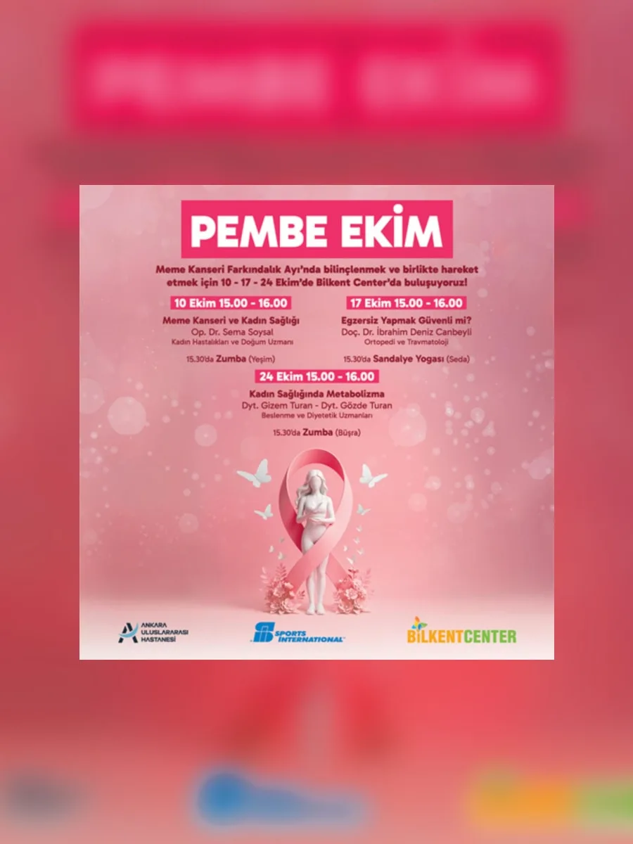 Bilkent Center Pembe Ekim etkinlik serisi - görsel 1