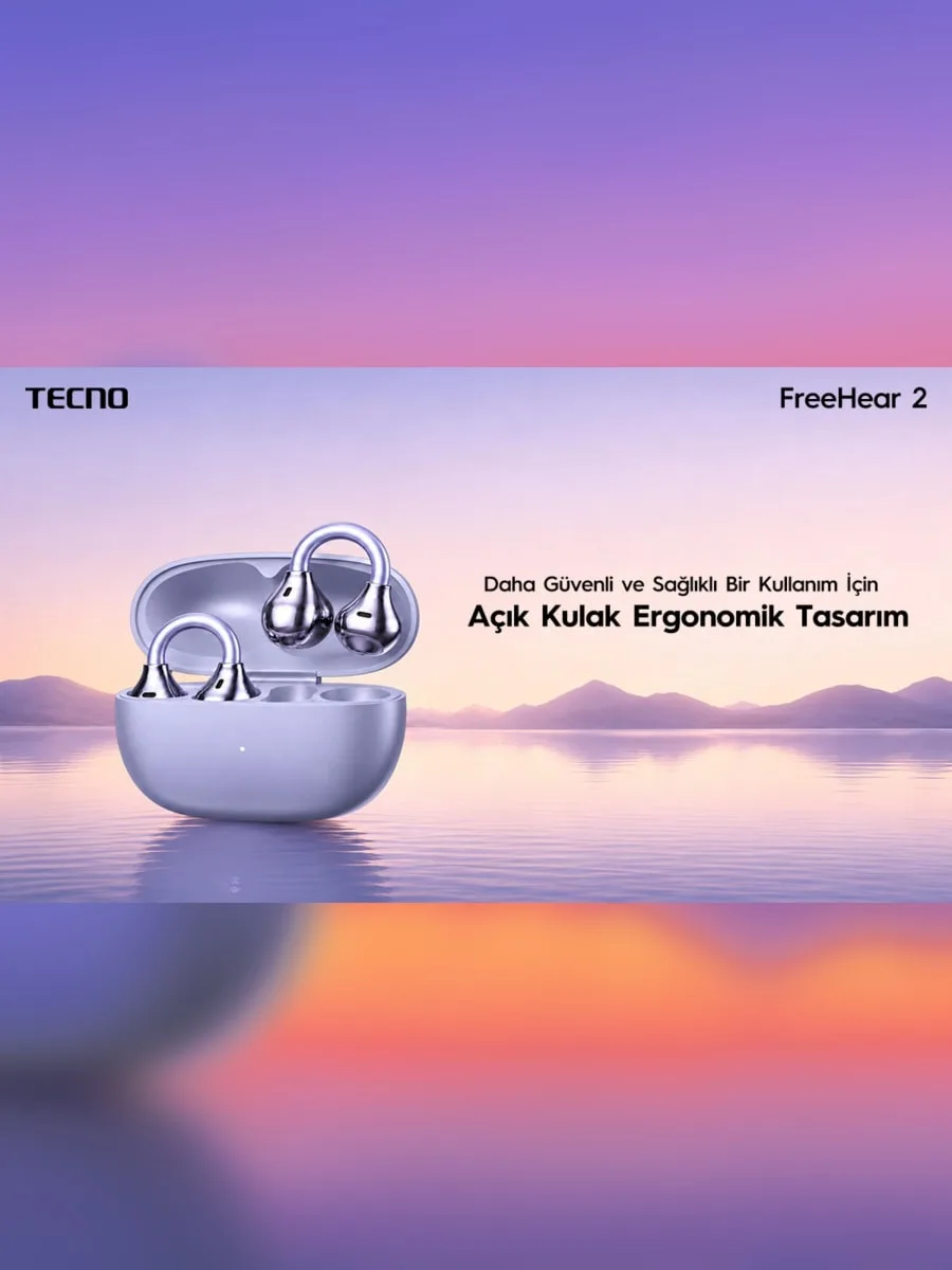 TECNO FreeHear 2 kablosuz kulaklık tasarımı